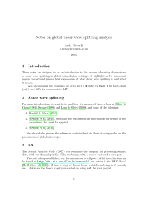 Notes on global shear wave splitting analysis