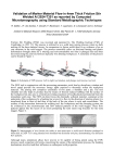 Validation of Marker Material Flow in 4mm Thick Friction Stir