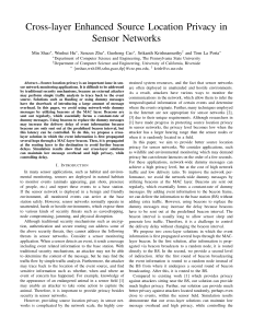 Cross-layer Enhanced Source Location Privacy in Sensor Networks