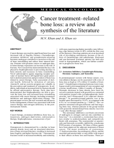 Cancer treatment–related bone loss: a review and synthesis of the