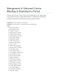 Management of Abnormal Uterine Bleeding in Reproductive