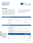 The Education Plan Employee Payroll Deduction Form
