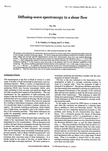 Diffusing-wave spectroscopy in a shear flow