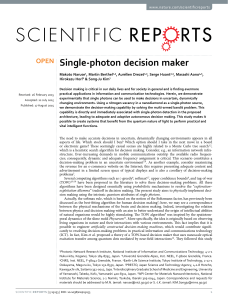 Single-photon decision maker