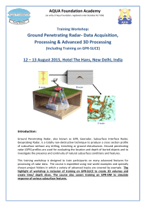 Ground Penetrating Radar- Data Acquisition, Processing