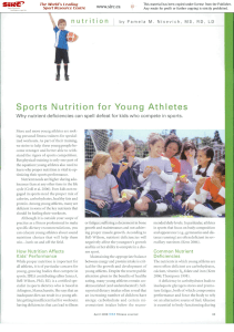 Sports Nutrition for Young Athletes