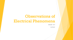 Observations of Electrical Phenomena