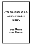AVON GROVE HIGH SCHOOL ATHLETIC HANDBOOK 2015-2016