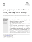 Surgical complications after intestinal transplantation in infants and