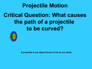 Why does the horizontal component of a projectile`s motion remain
