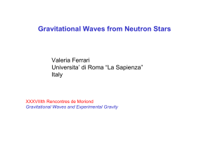 Gravitational Waves from Neutron Stars