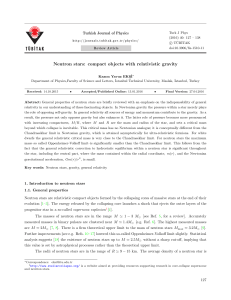 Neutron stars: compact objects with relativistic