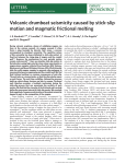 Volcanic drumbeat seismicity caused by stick-slip