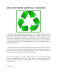 waste reduction and raw material conservation