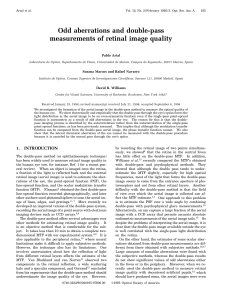 Odd aberrations and double-pass measurements of retinal image