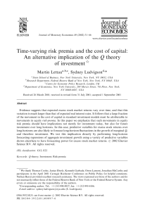 Time-varying risk premia and the cost of capital