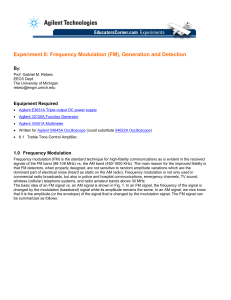 Experiment 6: Frequency Modulation (FM), Generation and Detection
