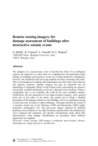 Remote sensing imagery for damage assessment of buildings after