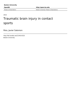 Traumatic brain injury in contact sports - OpenBU