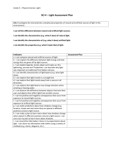 SCI 4 Light Assessment Plan