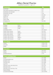 Abbey Dental Practice Treatment Price List