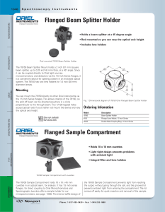 Flanged Sample Compartment Flanged Beam Splitter Holder