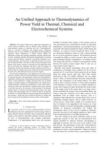 An Unified Approach to Thermodynamics of Power Yield in Thermal
