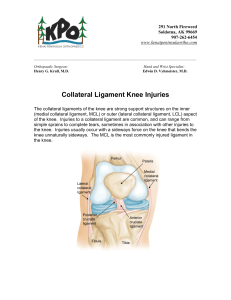 Collateral Ligament Knee Injuries