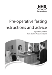 Pre-operative fasting instructions and advice