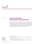 after-tax returns: methodology for computing
