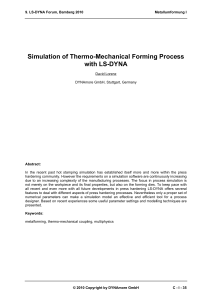 Simulation of Thermo-Mechanical Forming Process with LS