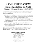 Spring Sports Sign-up Meeting