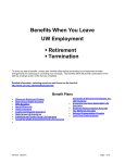 Benefits When You Leave UW Employment