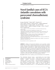 Novel familial cases of ICCA (infantile convulsions with paroxysmal