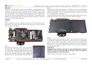 94376 Backplate Hawaii R9 290X PASSIV 2013