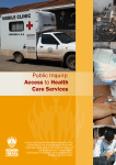 Public Inquiry: Access to Health Care Services