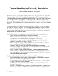Central Washington University Foundation Confidentiality Protocol