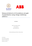 Enhanced dielectric AC breakdown strength of polyethylene using