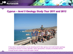 Cyprus – level 5 Geology Study Tour 2011 and 2012