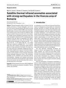 Satellite thermal infrared anomalies associated with strong