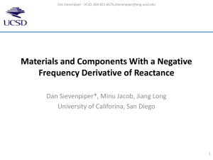 Materials and Components With a Negative Frequency Derivative of