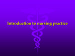 Introduction to nursing practice