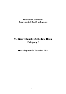 Australian Government Department of Health and Ageing Medicare