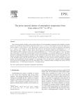 The power spectral density of atmospheric temperature from time