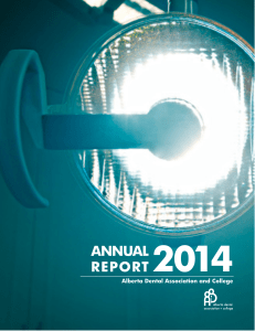 annual report 2014 - Dental Health Alberta