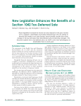 New Legislation Enhances the Benefits of a Section 1042 Tax