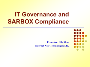 IT Governance and SOX Compliance