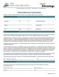 Payroll Deduction Authorization