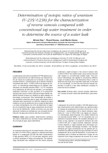 Determination of isotopic ratios of uranium (U-235/