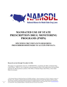 mandated use of state prescription drug monitoring programs
